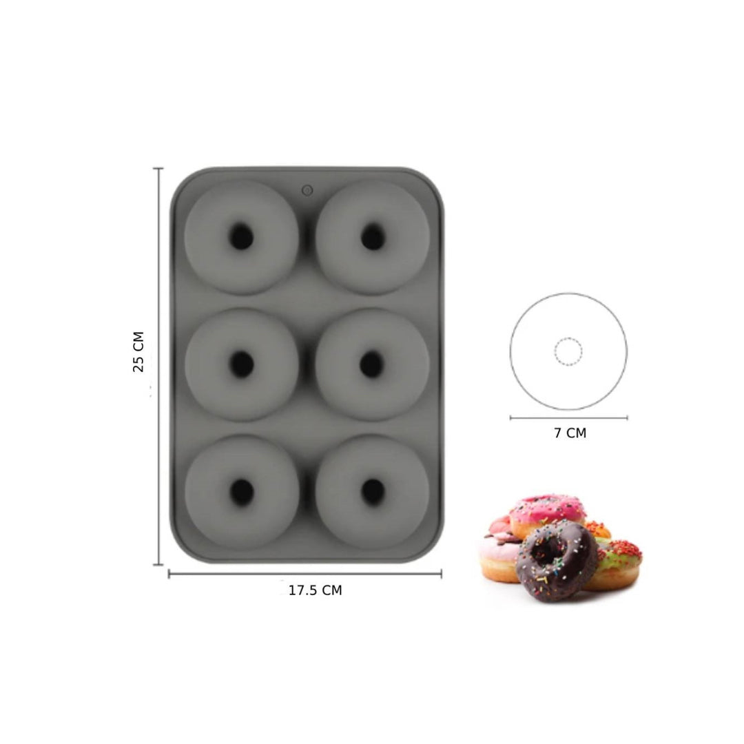 Molde Silicona para Donas x 6cav