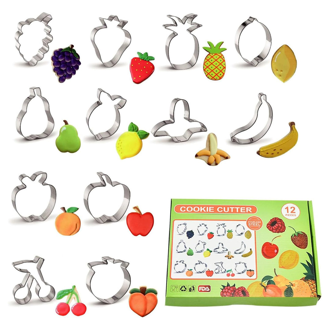 Set Cortadores Metálicos Frutas x12und
