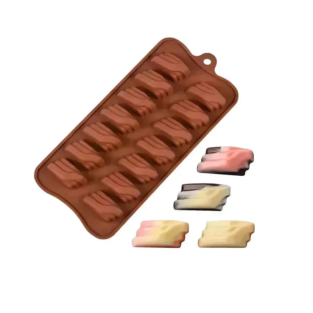 Molde Silicona Choco Bombones Rectangular x14cav