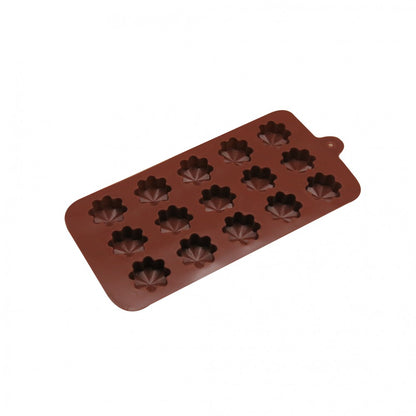 Molde Silicona Mini Choco Florecitas x15cav