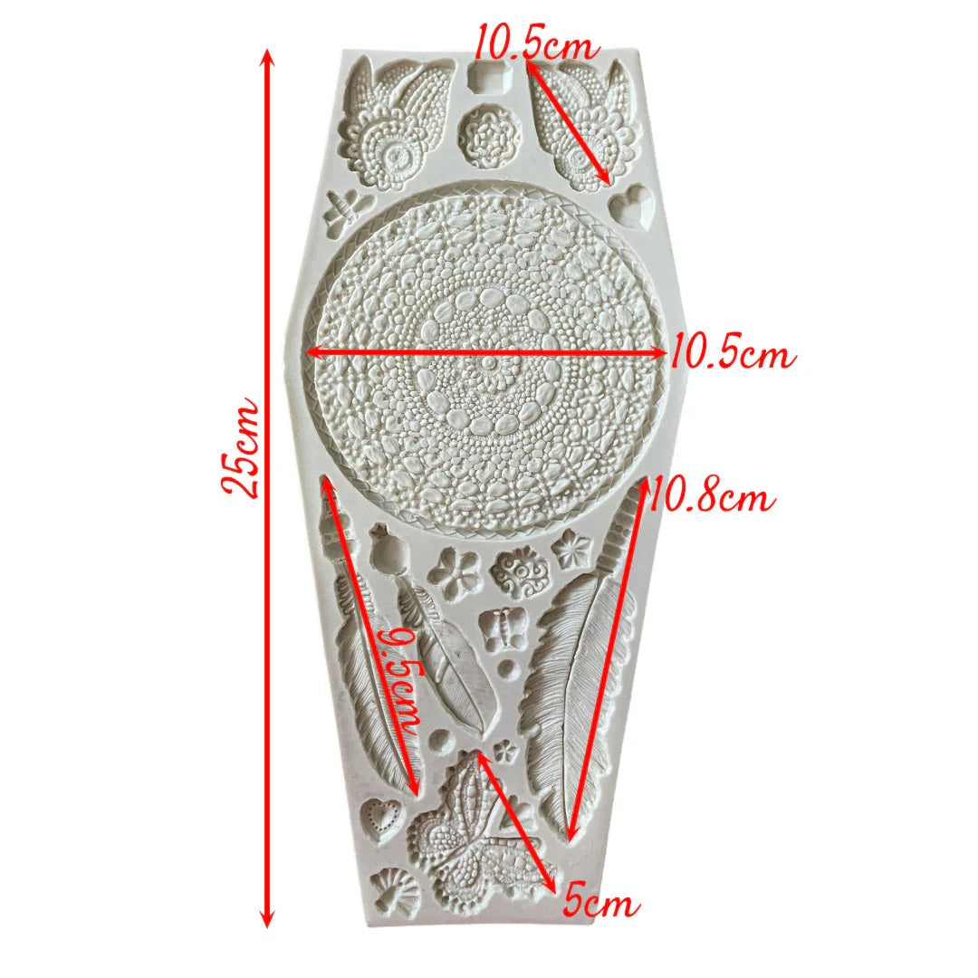 Molde Silicona Encaje Atrapasueños