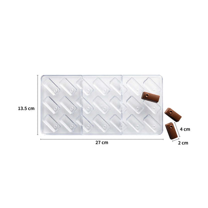 Molde Policarbonato Mini Barritas Rectangulares x21cav