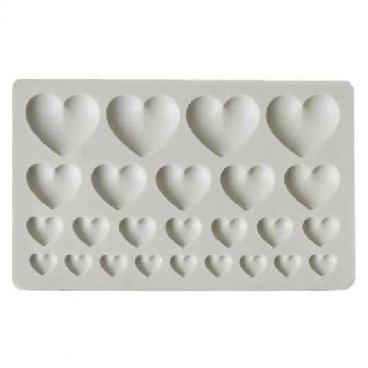 Molde Silicona Corazones x25cav