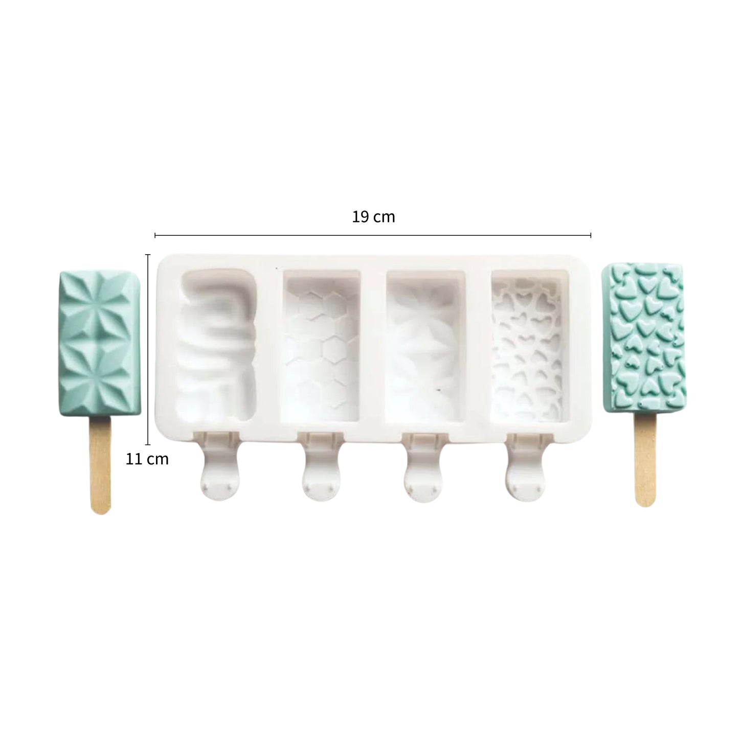 Molde Silicona Paleta Corazón