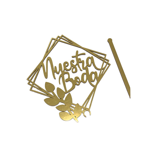 Topper Boda Pequeño Dorado REF: BPD002