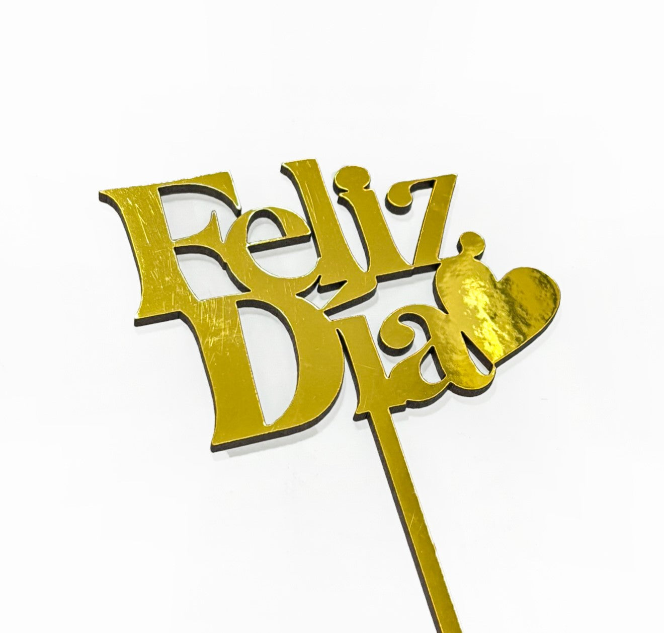 Topper Feliz Día Pequeño Dorado REF: FDDPD005