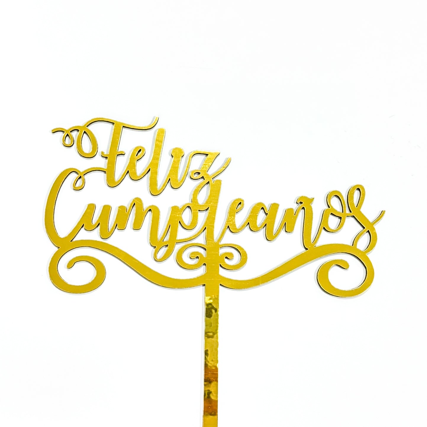 Topper Feliz Cumpleaños Dorado Grande REF: FCDG009