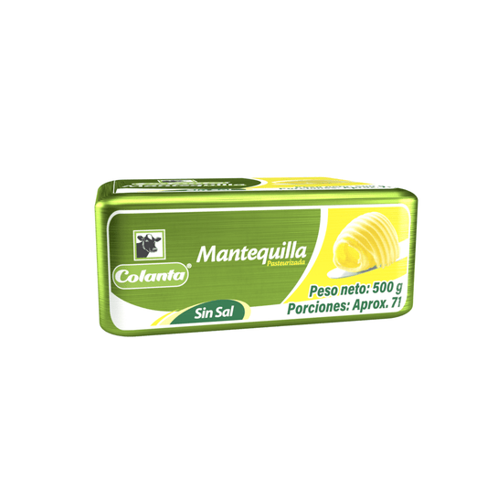 Mantequilla Colanta Sin Sal x500gr