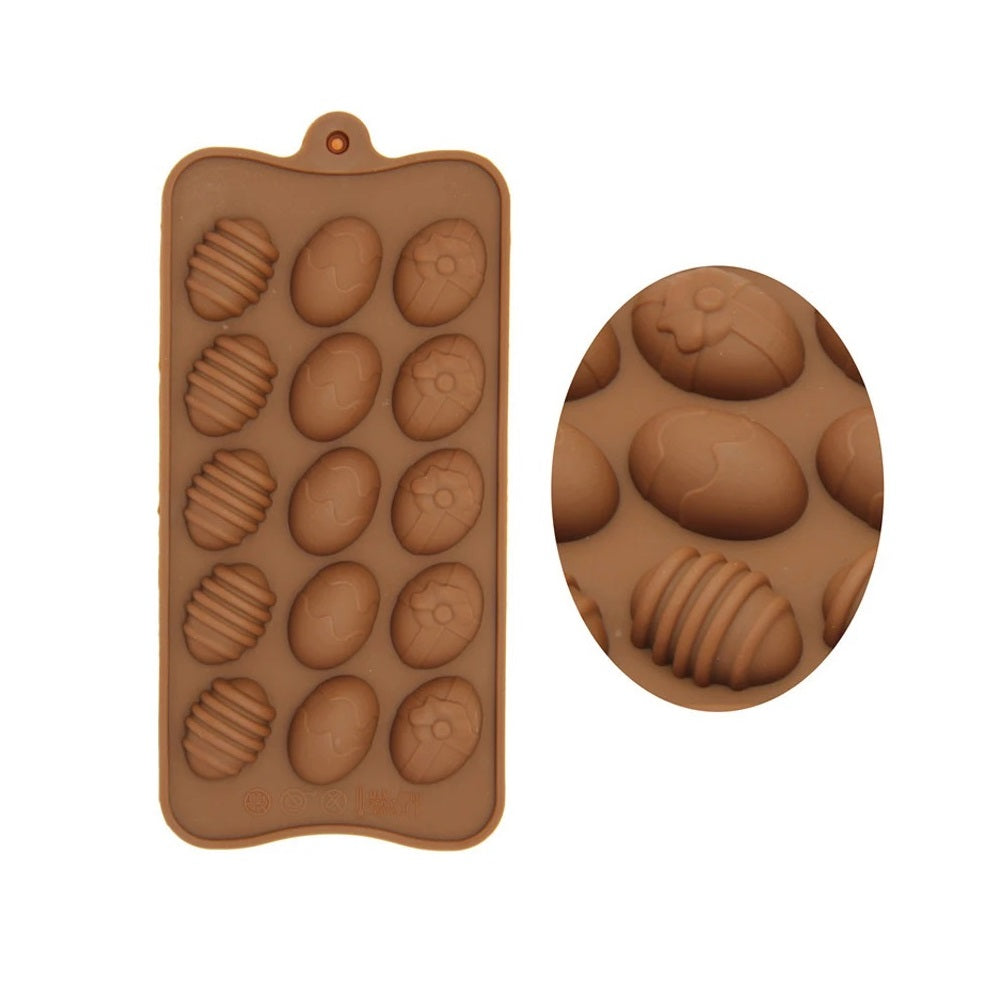 Molde Silicona Huevos Decorados x15cav