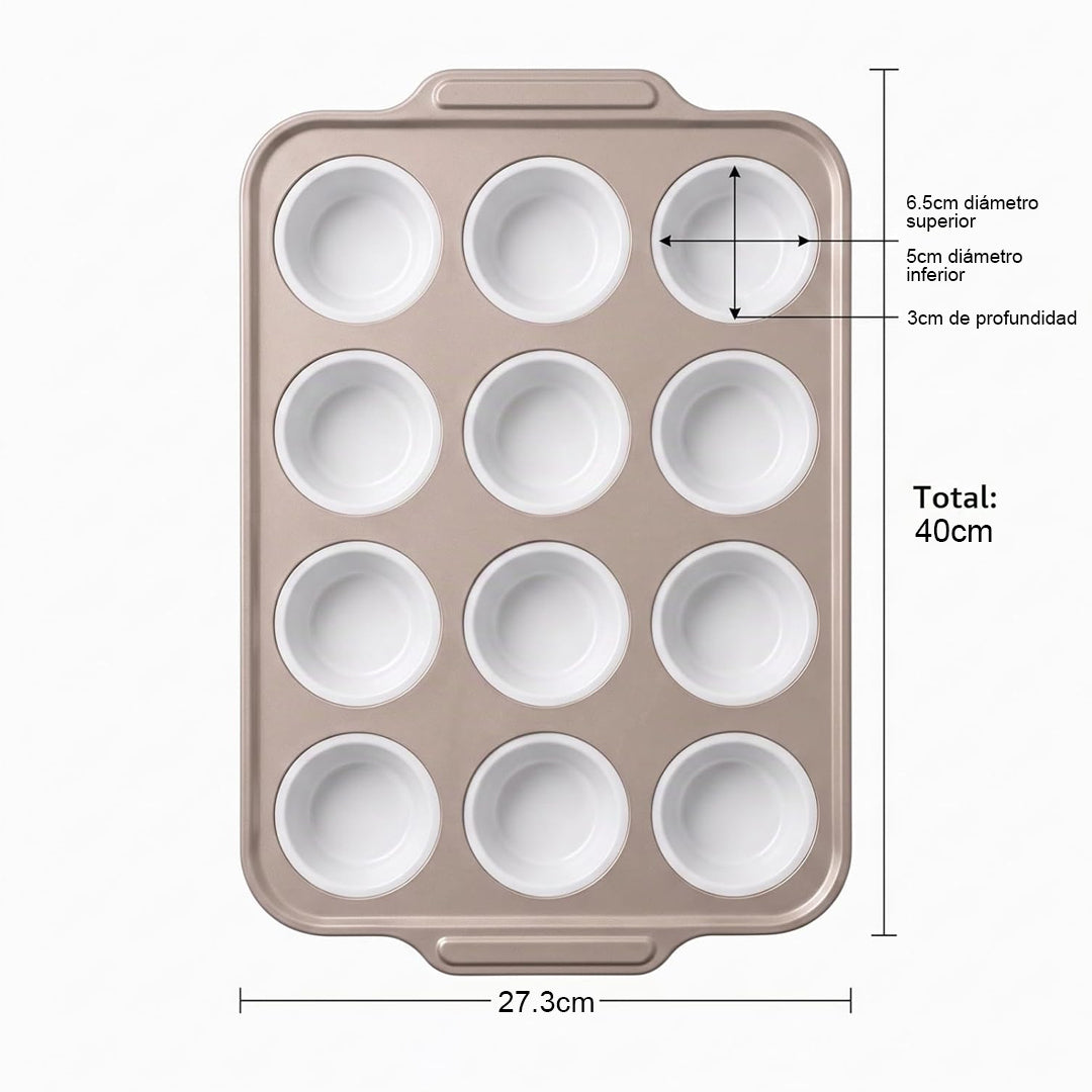 Molde Cupcakes Metal Siliconado x12cav