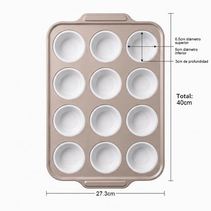 Molde Cupcakes Metal Siliconado x12cav