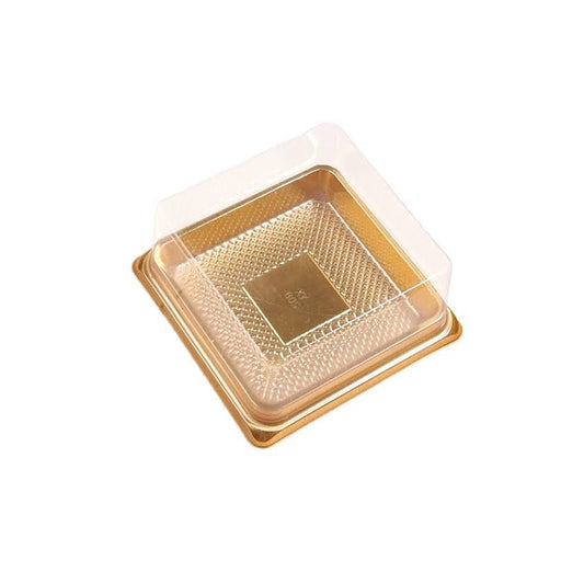 Mini Domo Dorado Cuadrado 9x9x4.5cm x10und