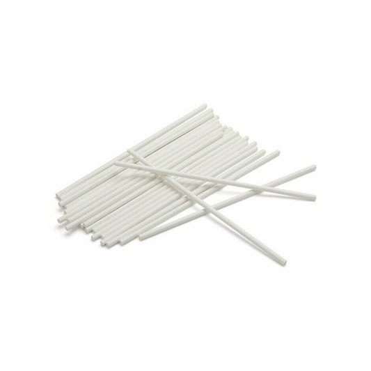 Palo de Papel Bombón Blanco 15cm x100und
