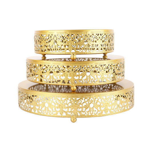 Set Exhibidores Dorados x3und