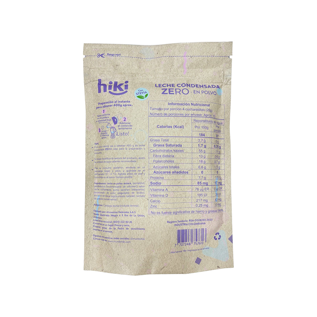 Leche Condensada en Polvo Sin Azúcar Hiki x250gr