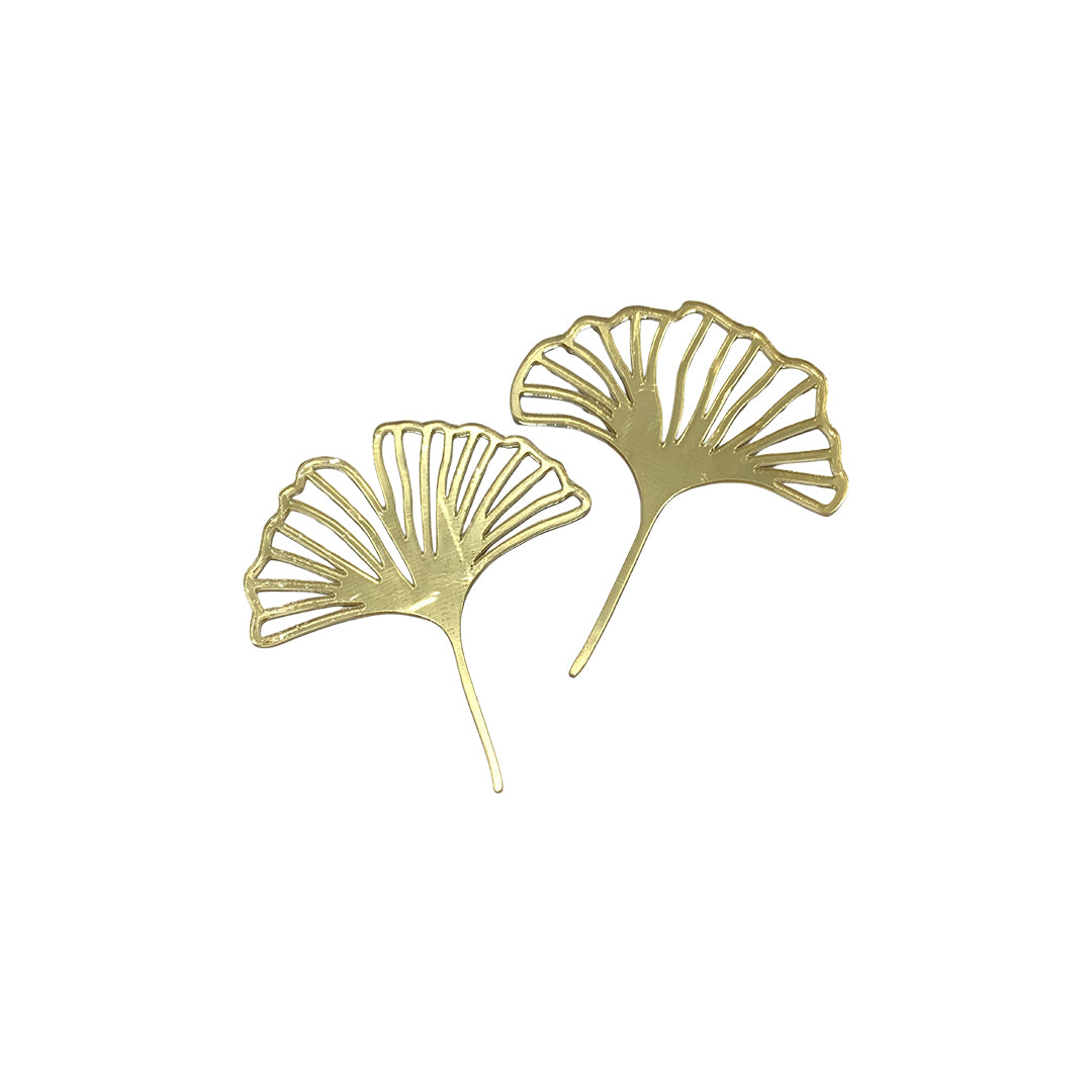 Topper Hojas Ginkgo Pequeño Dorado x2und