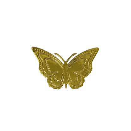 Aplique Mariposa 3D Dorado x12und