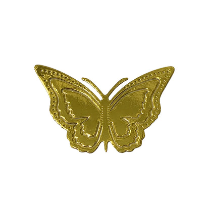 Aplique Mariposa 3D Dorado x12und