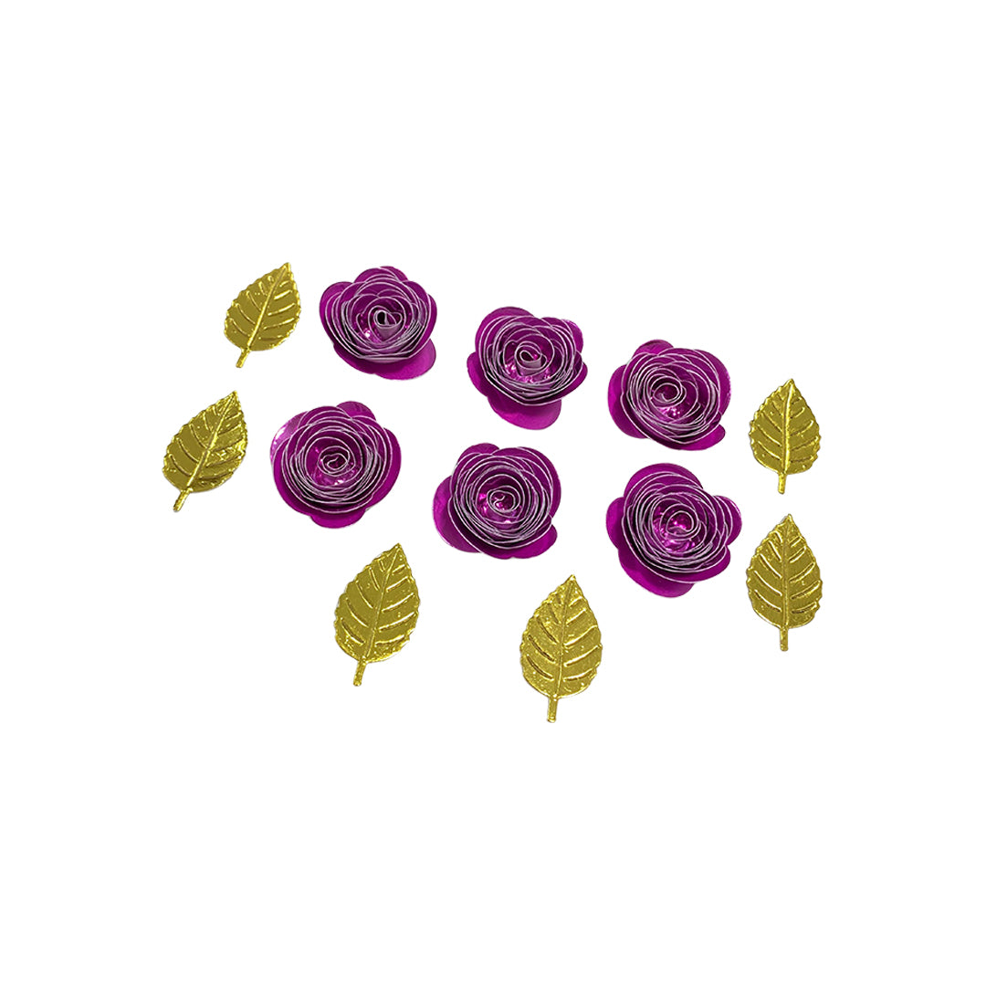 Aplique Rosas y Hojas x6und