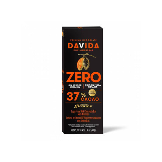 Barra de Chocolate Zero Davida 37% x50gr