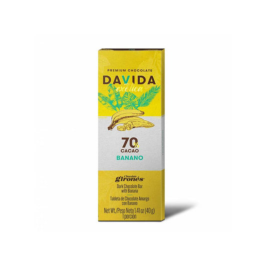 Barra de Chocolate Davida Banano 70% x40gr