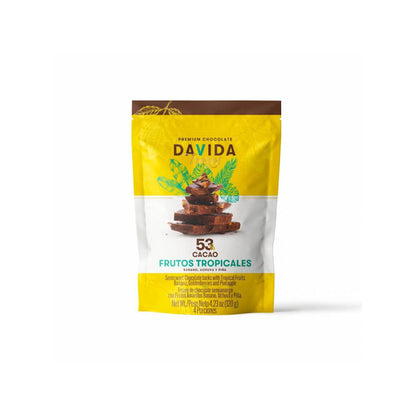 Trozos de Chocolate Davida Frutos Tropicales 53% x120gr