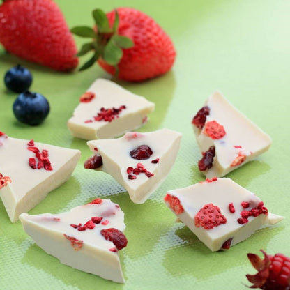 Trozos de Chocolate Blanco Davida Frutos Rojos x120gr