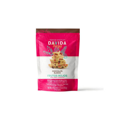 Trozos de Chocolate Blanco Davida Frutos Rojos x120gr