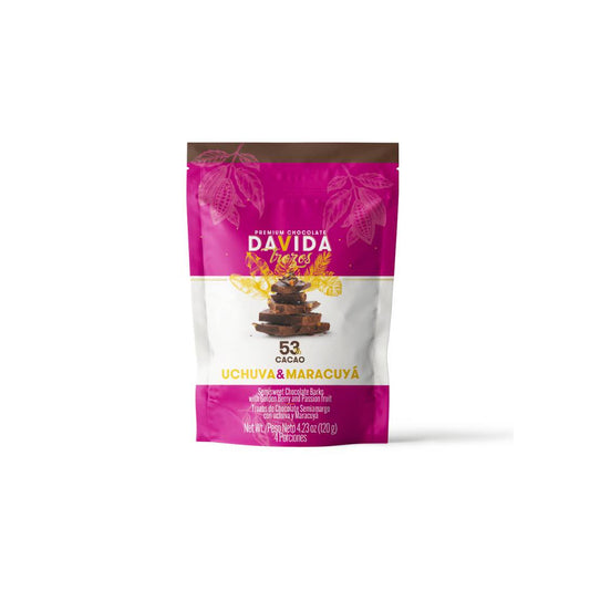 Trozos de Chocolate Davida Uchuva & Maracuyá 53% x120gr