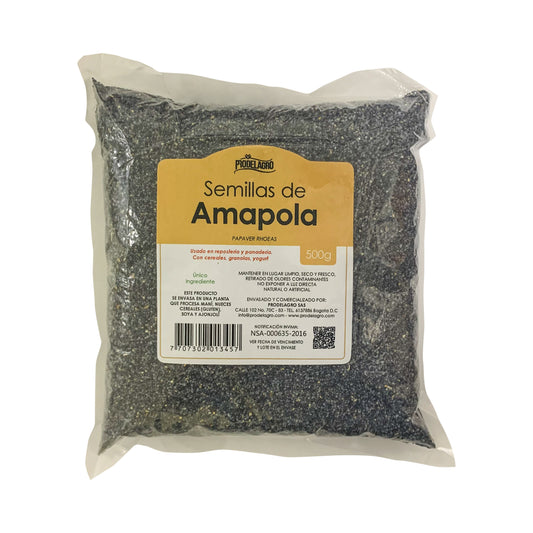 Semillas de Amapola Prodelagro X500Gr