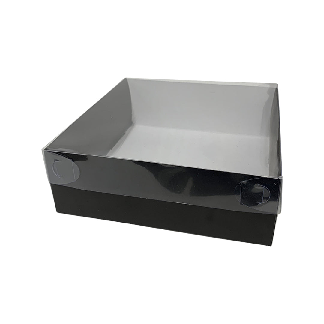 Caja Base Negra Tapa Acetato x1und