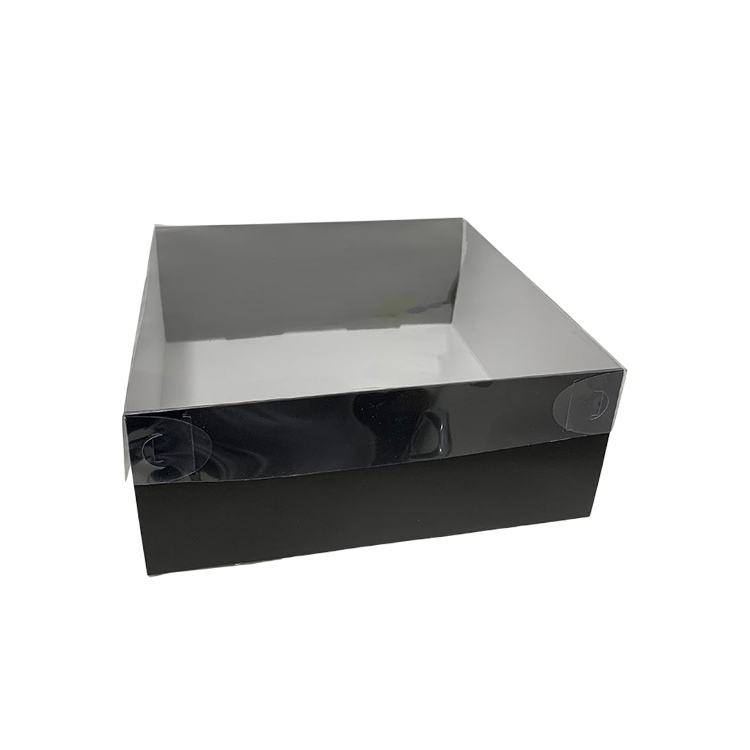 Caja Base Negra Tapa Acetato x1und