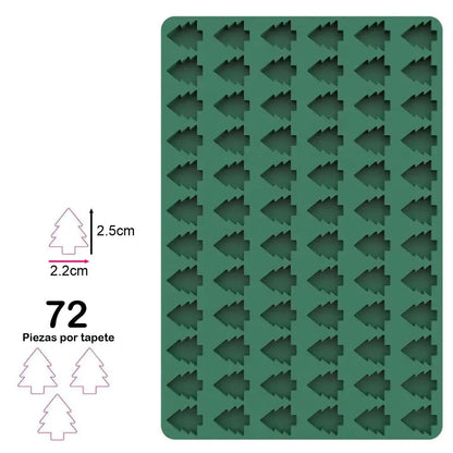 Molde Silicona Mini Árbol Navidad x72cav
