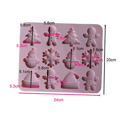 Molde Silicona Dulce Navidad x12cav