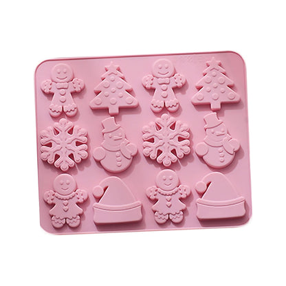 Molde Silicona Dulce Navidad x12cav
