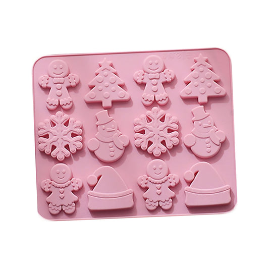 Molde Silicona Dulce Navidad x12cav