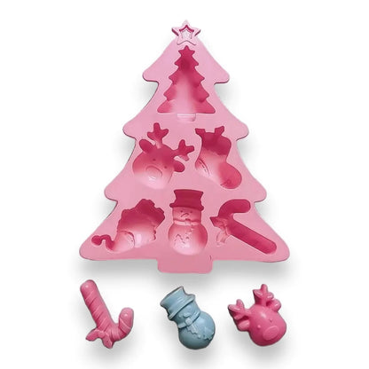 Molde Silicona Postre Navidad x6cav