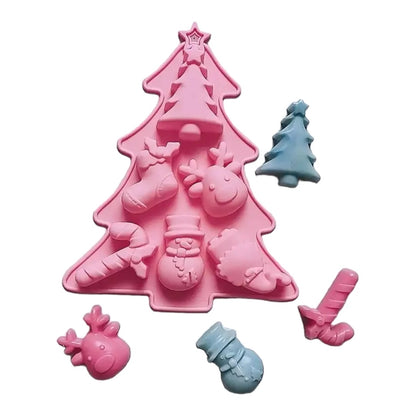 Molde Silicona Postre Navidad x6cav