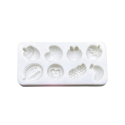 Molde Silicona Mini Frutas y Vegetales x8cav