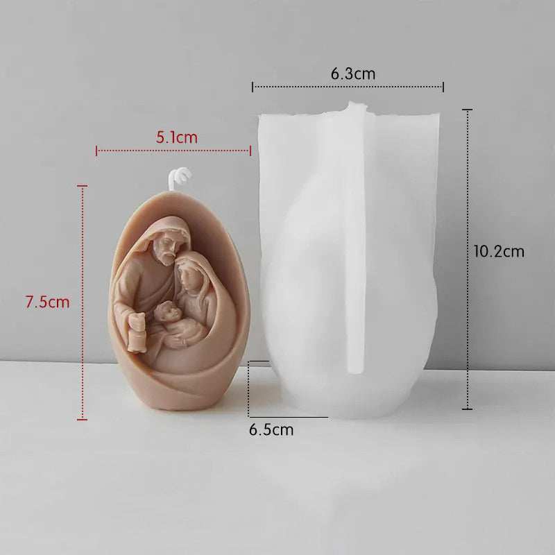 Molde Silicona Vela Sagrada Familia