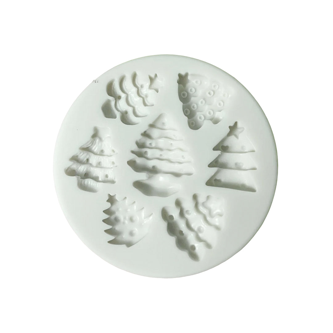 Molde Silicona Mini Árboles de Navidad x7cav