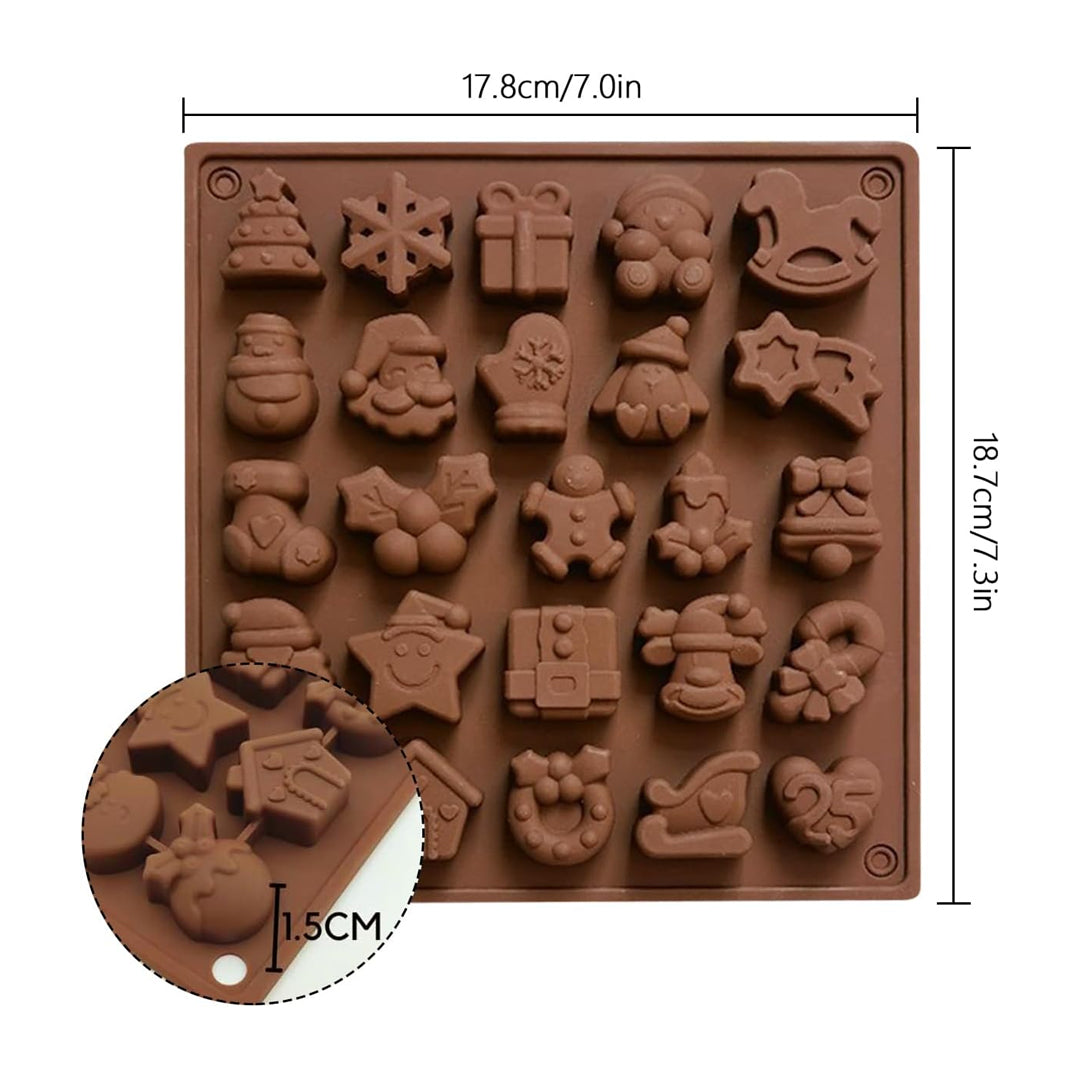 Molde Silicona Navidad Mini x25cav