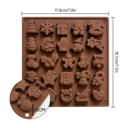 Molde Silicona Navidad Mini x25cav