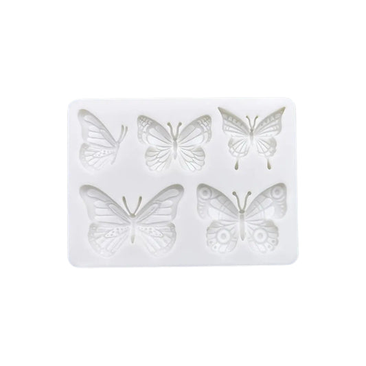 Molde Silicona Mariposas x5cav