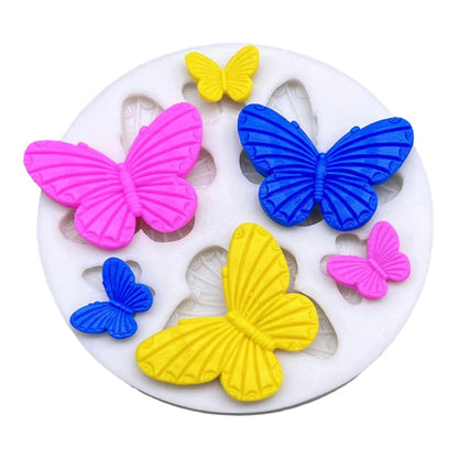 Molde Silicona Mariposa Primavera x6cav