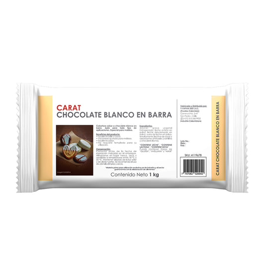 Chocolate Blanco en Barra Carat x1kg