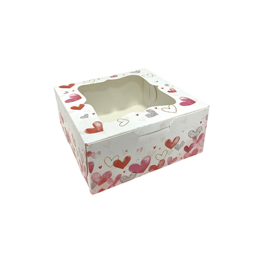 Caja Pie Corazones 13x13x6cm x1und