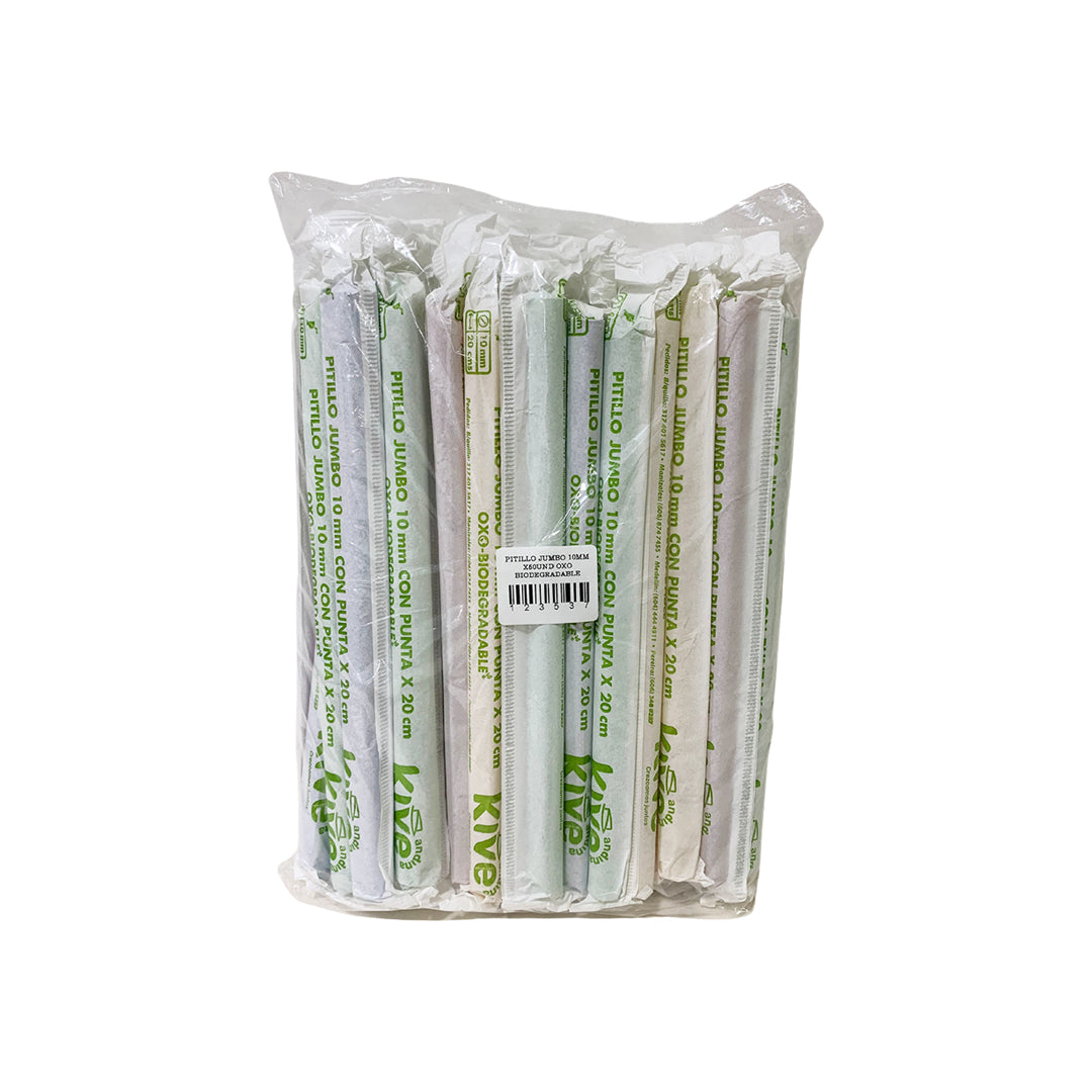 Pitillos Jumbo 10mm Biodegradable