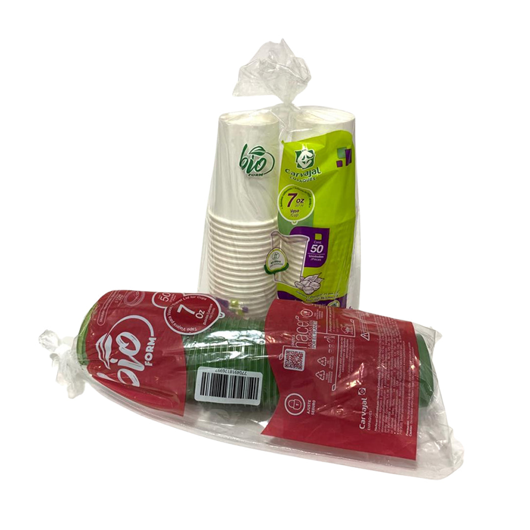 Tapa Viajera con Pico para Vaso 7onz x50und