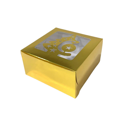 Caja Dorada Navidad (17x17x8cm)
